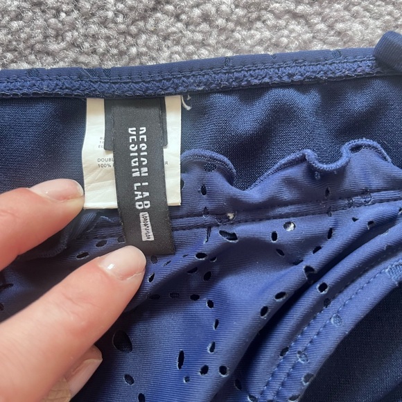 NWOT Design Labs navy blue bikini bottom - Picture 2 of 7